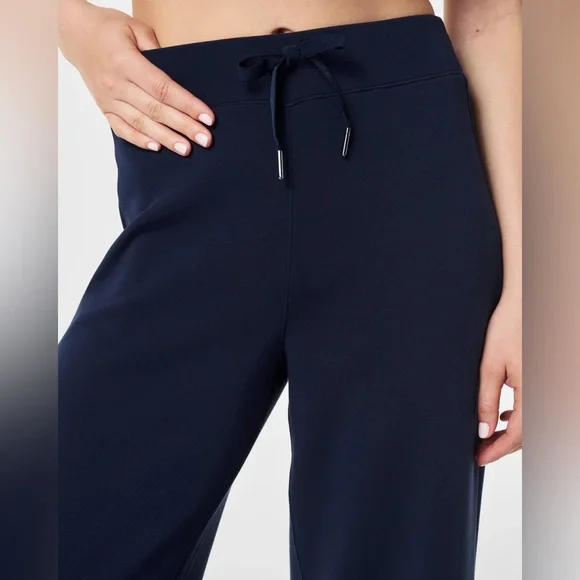 Spanx Women's AirEssentials Wide Leg Pant timeless navy blue size large